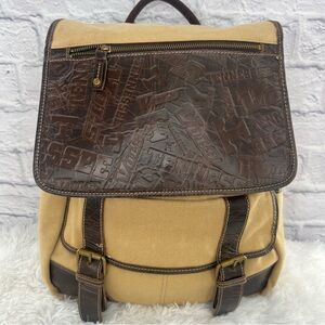 Fossil UT Tennessee Vols canvas/leather backpack